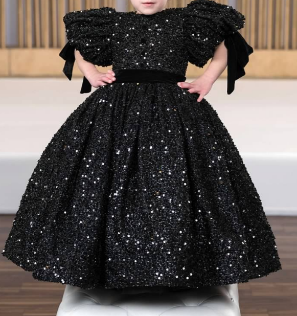Bryce Black Sequin Gown