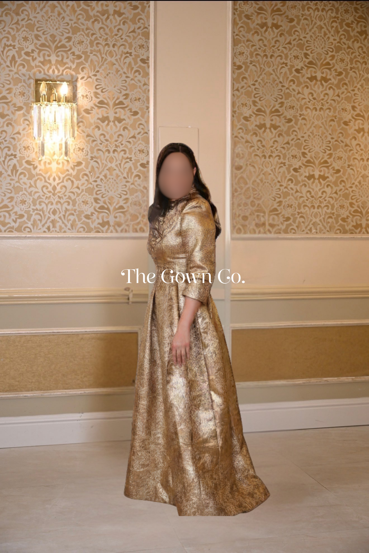 Gorgeous Simkhai Gold Jacquard Gown